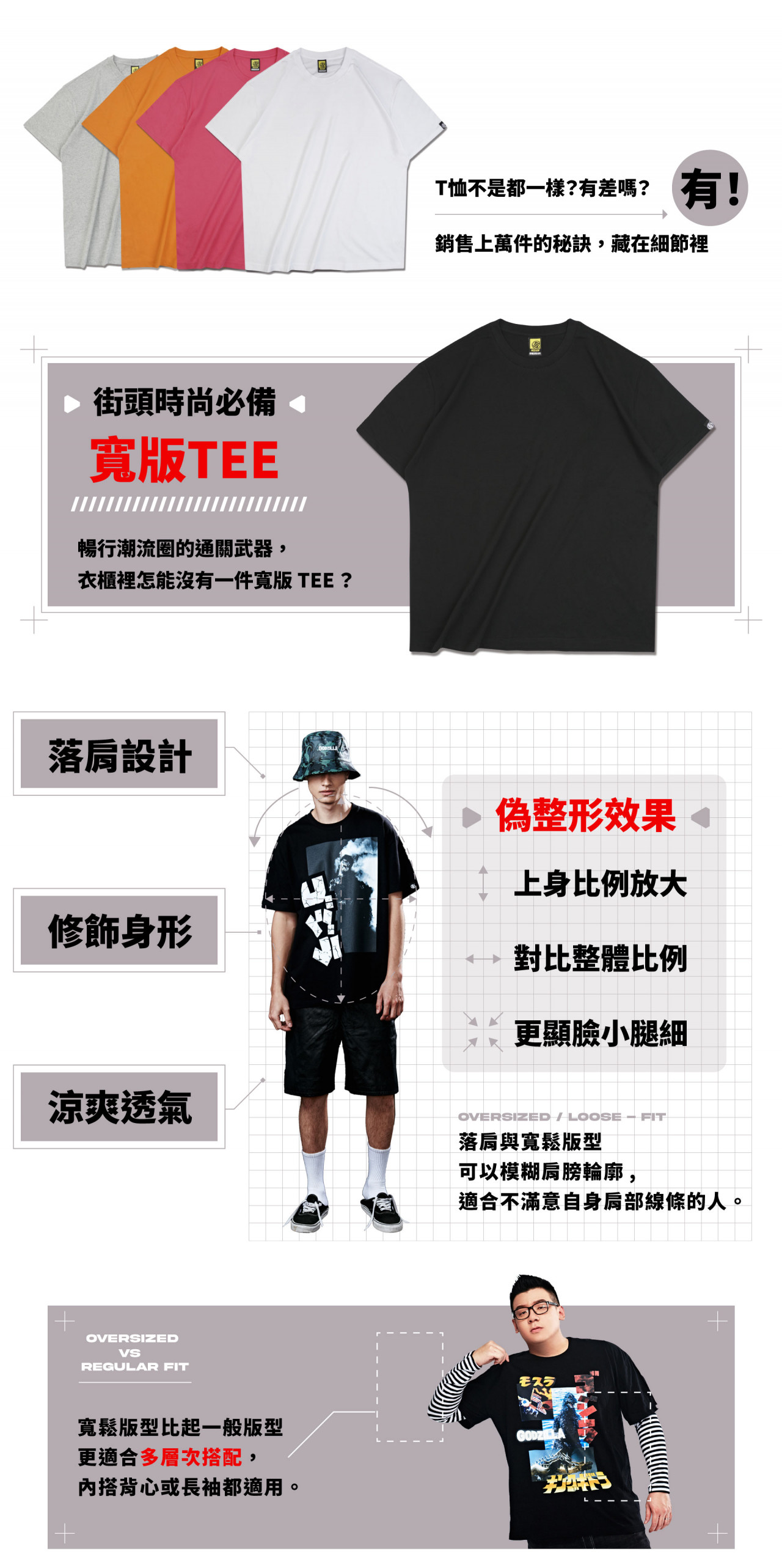 About /
嚴選寬版素Tee