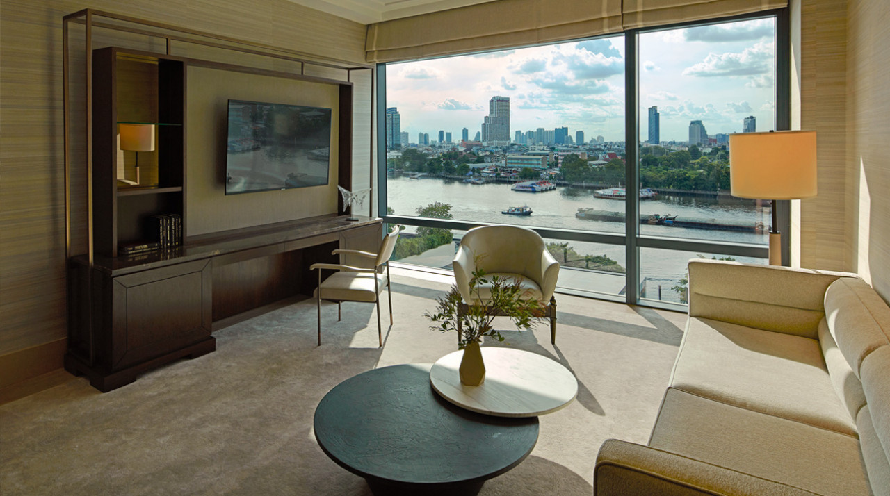 river suite living area capella bangkok