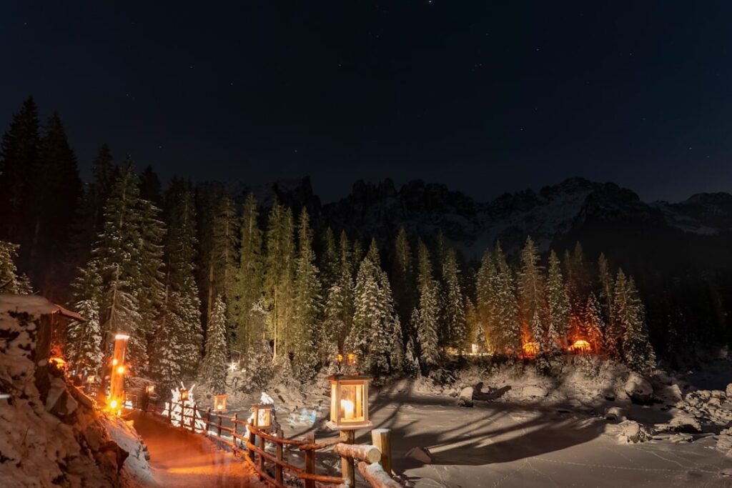 留壽都度假村 Rusutsu Resort Hotel 冬季夜景，ski-in/ski-out 住宿